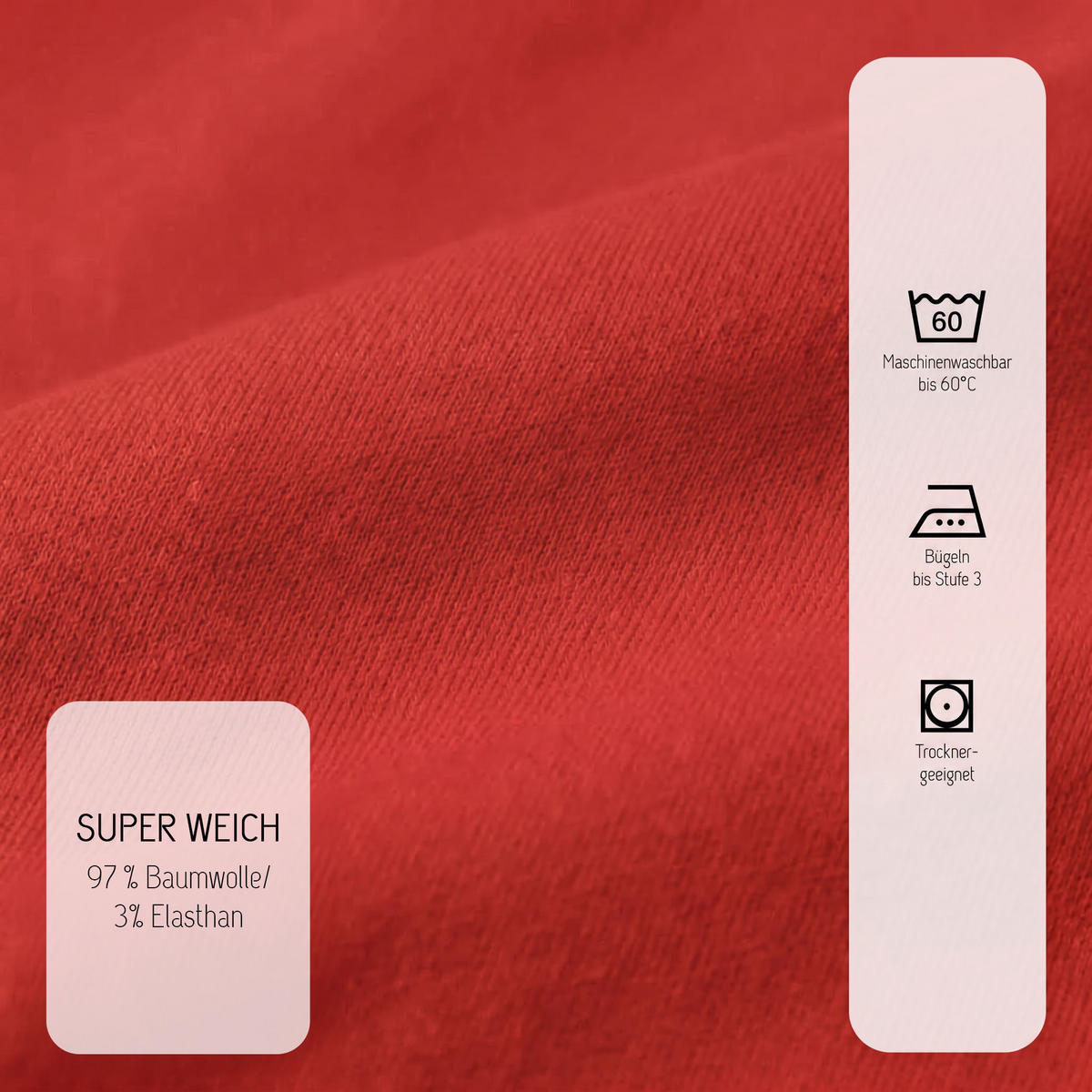 SPANNBETTTUCH Deluxe Jersey rot, 140x200 cm - 160x220 cm - Rot, Textil (160/220cm) - biberna