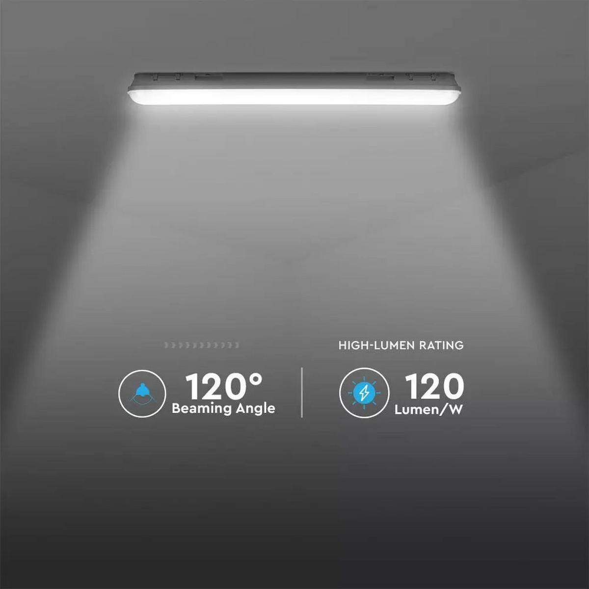 LED DECKENLEUCHTE Grau 2er Set - Grau, Kunststoff (60/7.8/7.2cm)