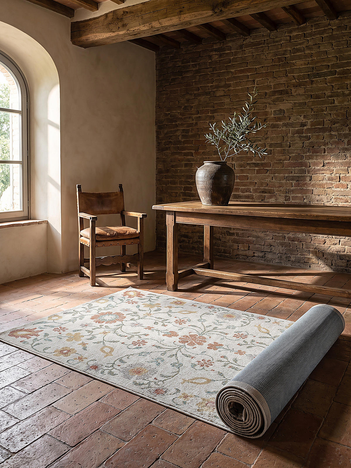 TEPPICH Outdoor Vintage LIMMAT Polypropylen Creme 80 x 150 cm - Beige, Textil (80/150cm) - KADIMA DESIGN