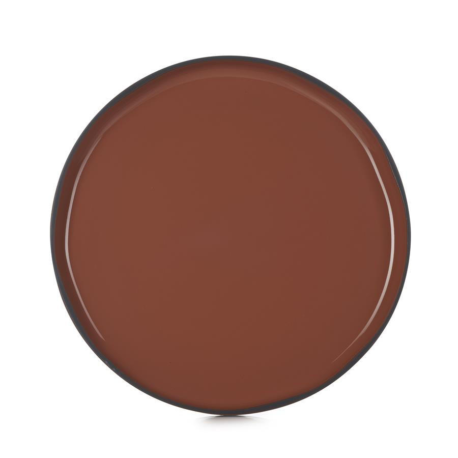 TELLER FLACH CARACTERE 28 cm Zimt - Braun, Keramik (28cm) - Revol Porcelaine France