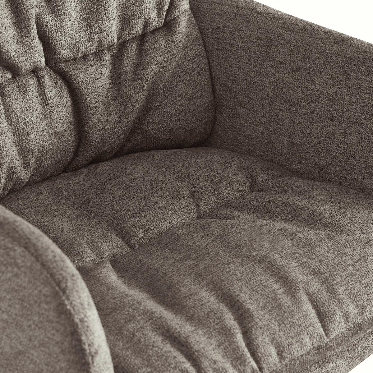 ARMLEHNSTUHL CAZAR Cappuccino - Cappuccino, Textil/Metall (57/90/68cm) - B&D Home