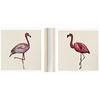 POSTER Set Mit 2 Flamingos Tiere 20X20cm Rahmenlos - Klar, Papier (20/5/20cm) - Nacnic