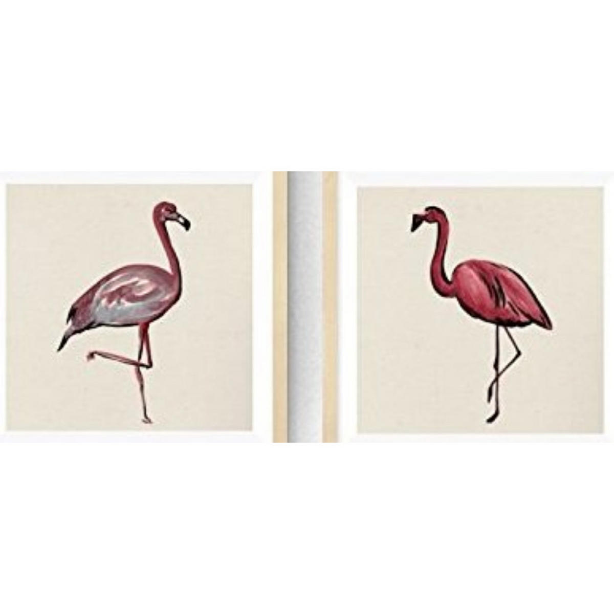POSTER Set Mit 2 Flamingos Tiere 20X20cm Rahmenlos - Klar, Papier (20/5/20cm) - Nacnic