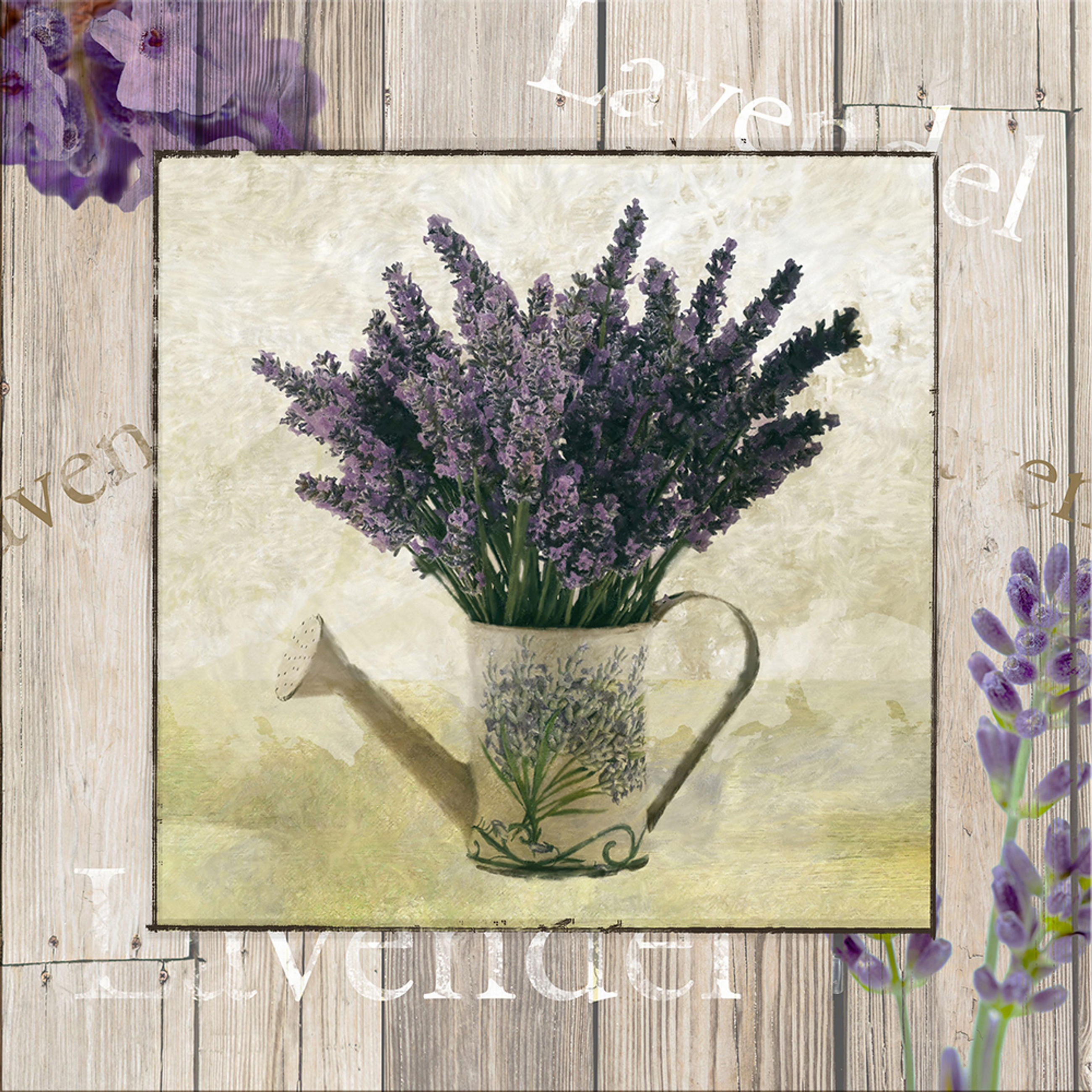 BILD 30x30 cm Küche Käuter Lavendel lila - Beige, Holzwerkstoff (30/30/2cm) - artissimo