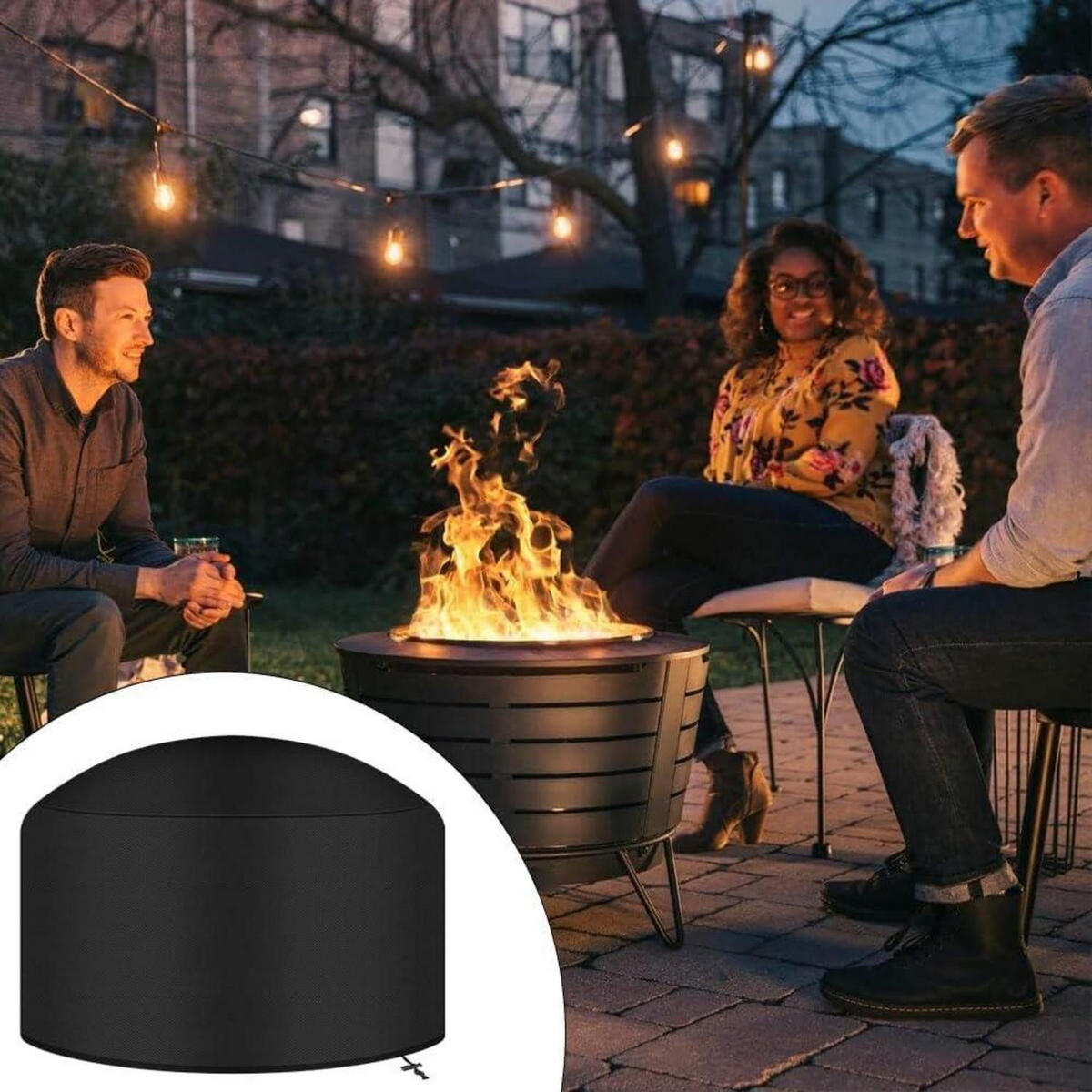 ABDECKUNG für Terrassenheizer 80 cm - Schwarz, Kunststoff (80/80/80cm)