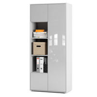 AKTENSCHRANK Amira T30 Weiß Hochglanz 180/80/40 cm - Weiß Hochglanz, Holzwerkstoff (80/180/40cm) - SIMPLYFURN