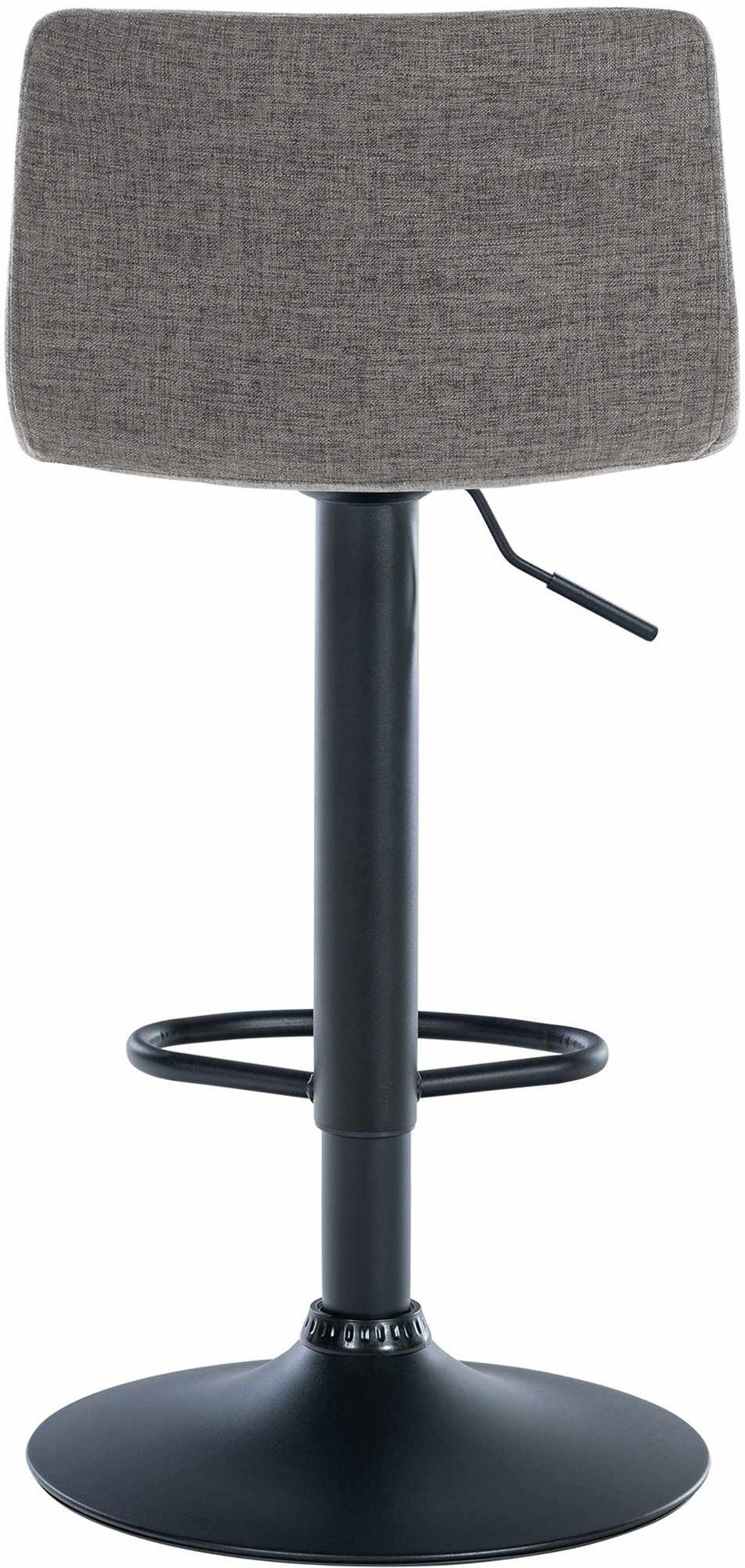 BARHOCKER Brandon Stoff hellgrau - Schwarz/Grau, Textil/Metall (39/104/36cm) - TPFLiving