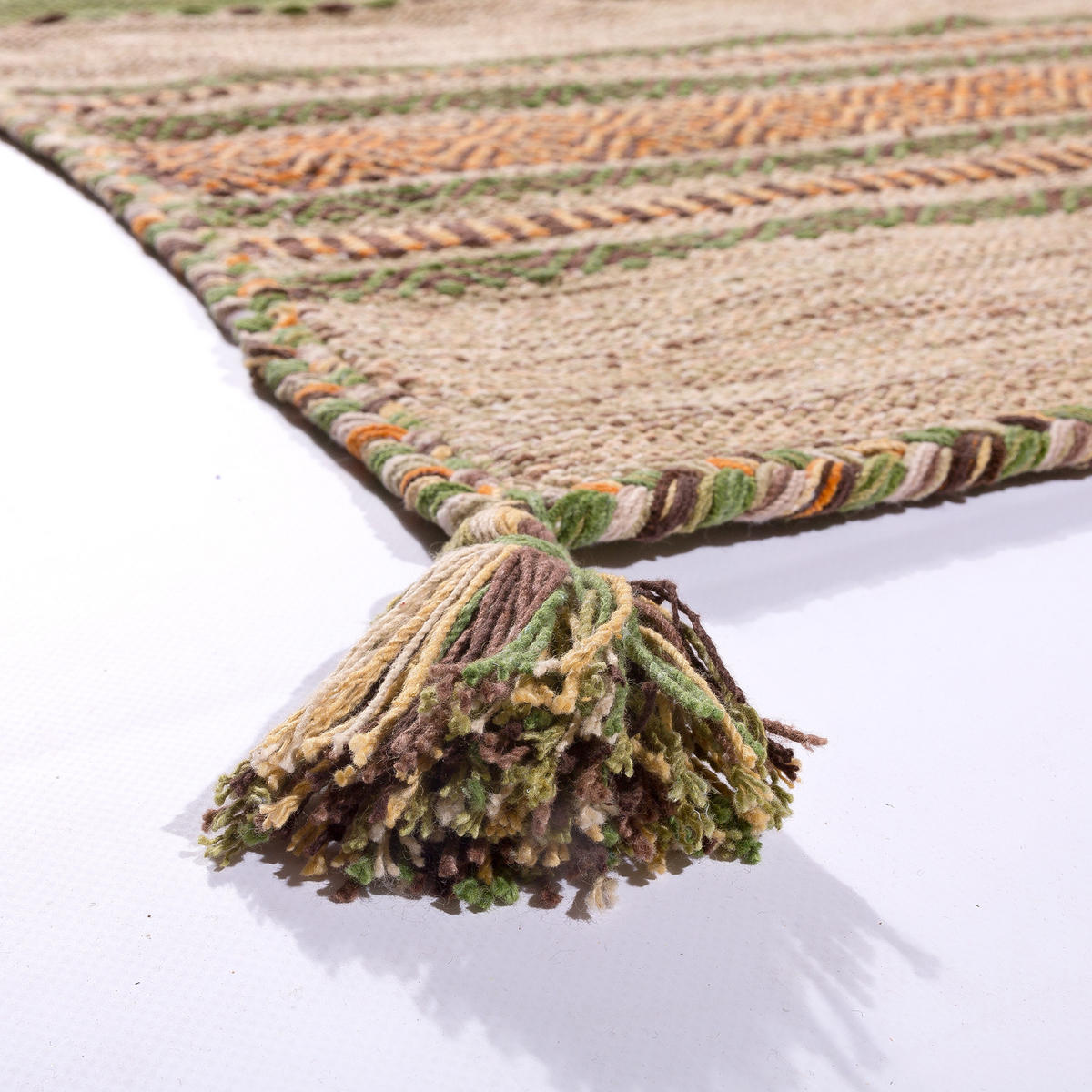 HOCHFLORTEPPICH 120/170 cm Kilim 217 - Grün, Textil (120/170cm) - Paco Home