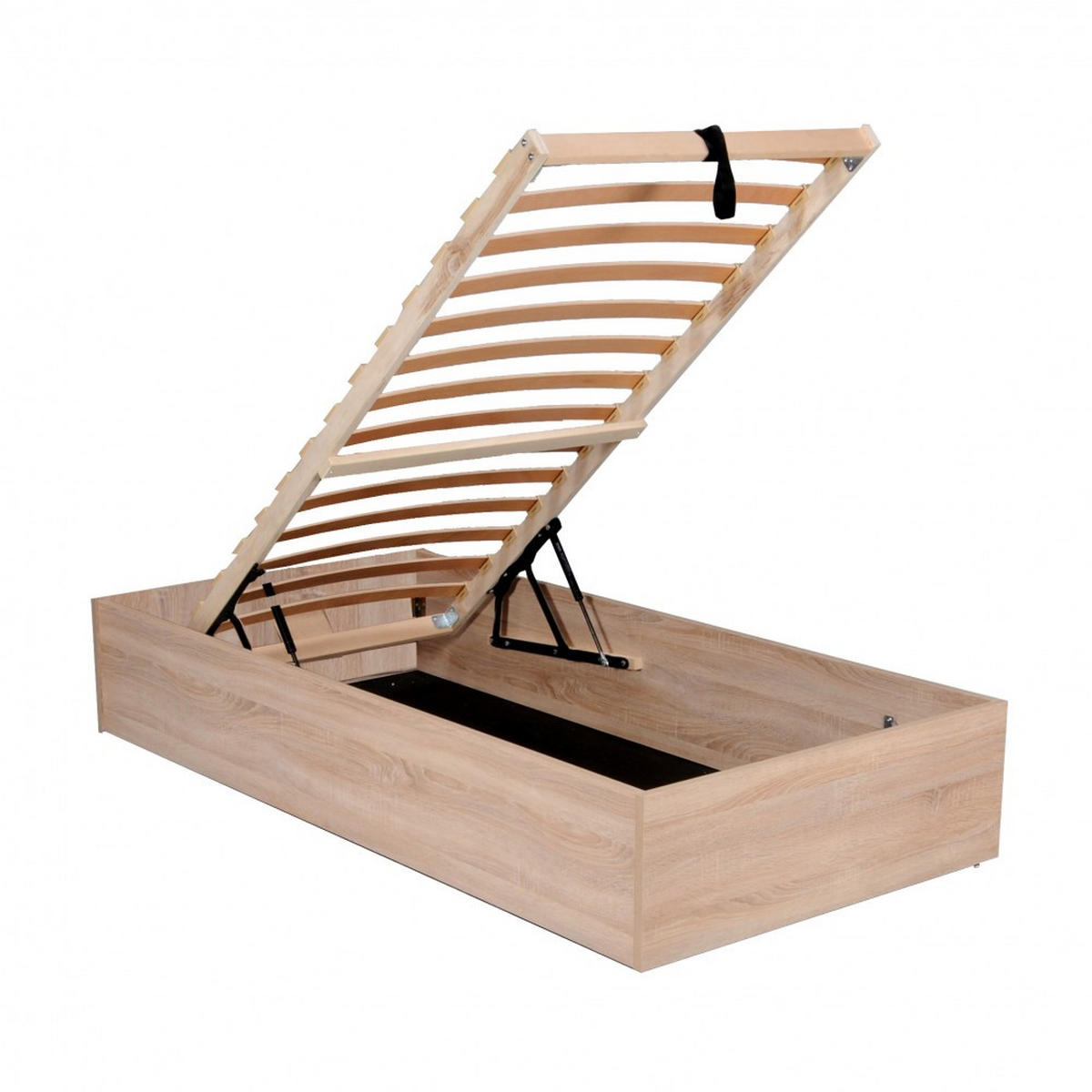 BETT BILBAO mit Lattenrost 90x200 - Eiche Hell Dekor - Sonoma Eiche, Holzwerkstoff (90/200cm) - Weber Industries