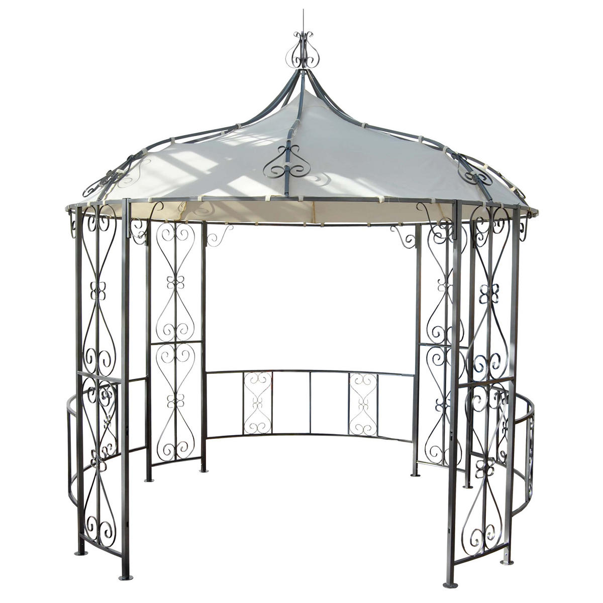 PERGOLA CABRERA Cremeweiß - Weiß, Metall (296/330/293cm) - MCW