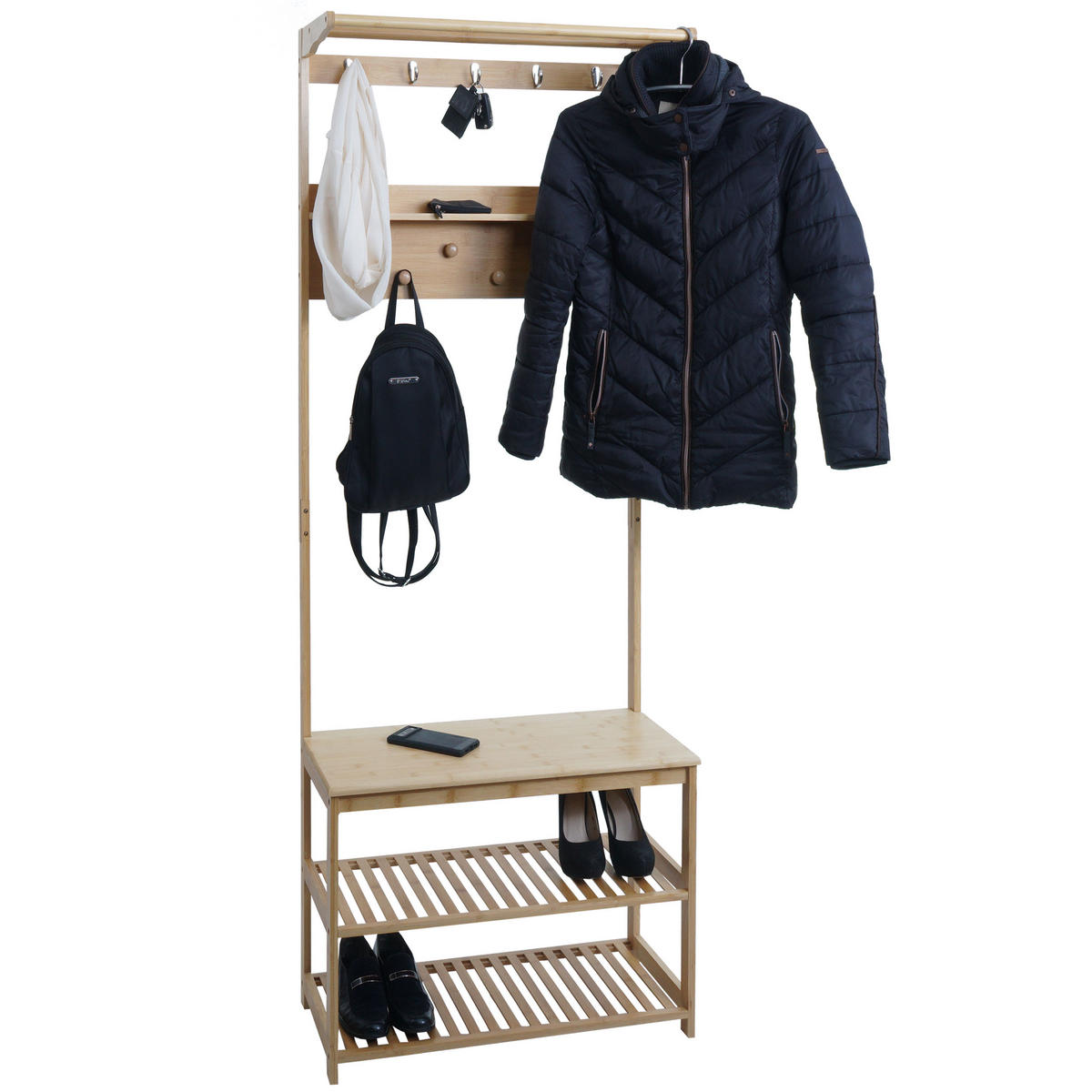 STANDARDNÍ ŠATNÍK Hnědý - hnědá, dřevo (70/170/31cm) - MCW