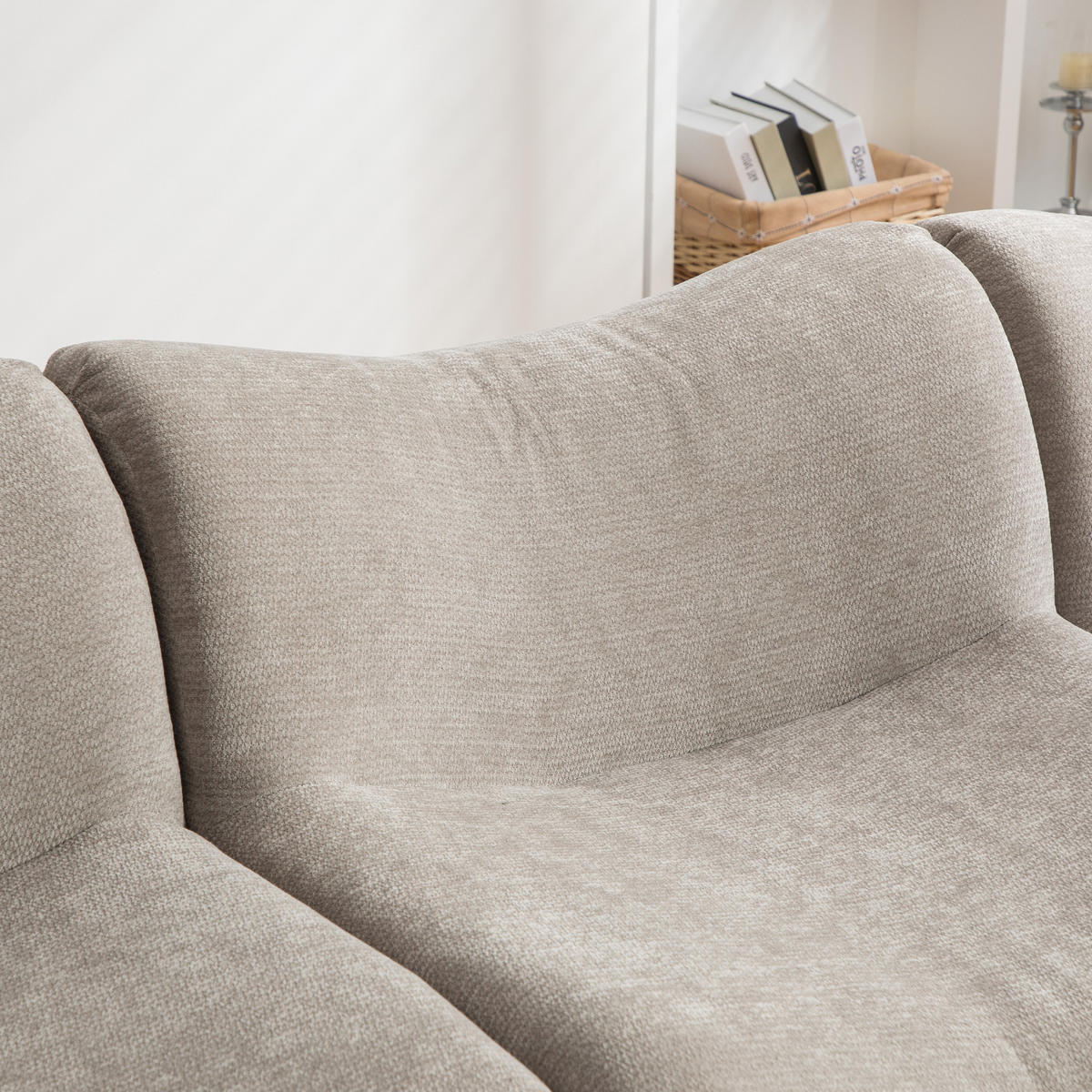 2-SITZER SOFA Chenille Grau ohne Montage - Grau, Textil (199/72.5/92cm) - WISHDOR
