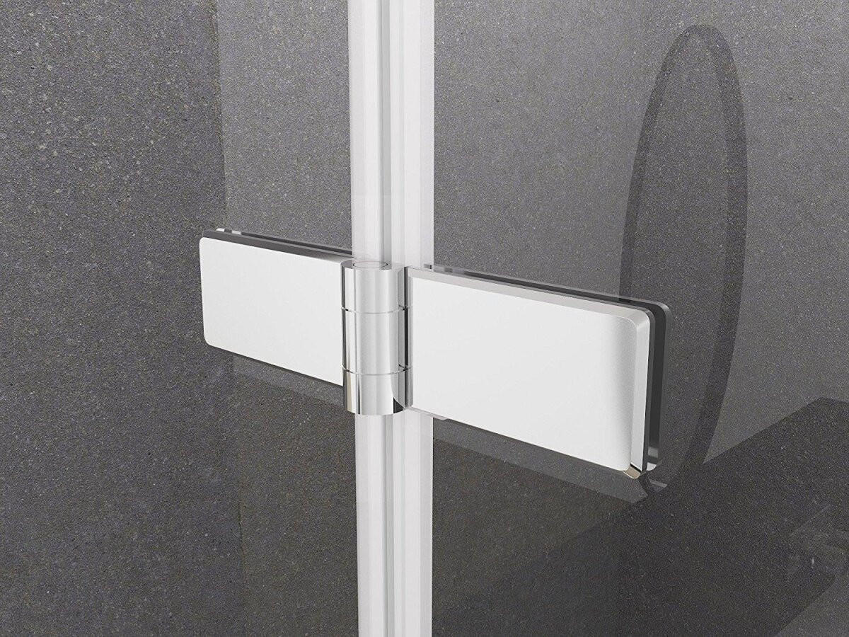 DUSCHKABINE Cornelia 100x80x195cm Eck+DS - Silberfarben, Glas (80/100/195cm) -  Glaswerk Westfalen