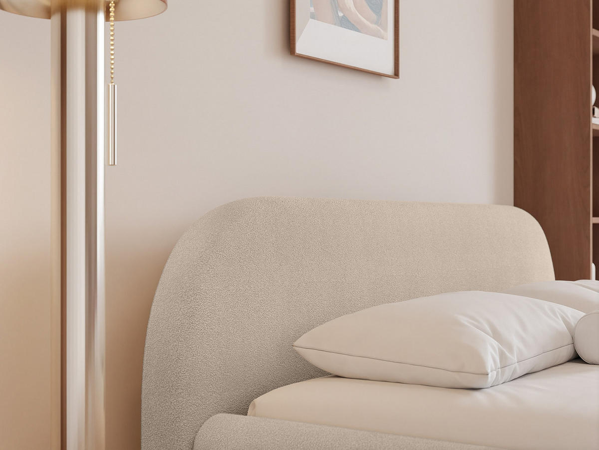 POLSTERBETT Dmar 180x200 cm, Beige - Beige, Textil (200/180cm) - Fedve