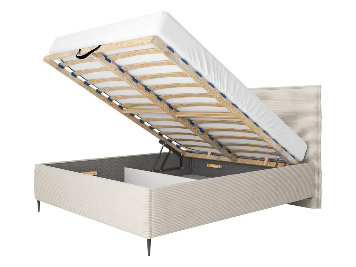 POLSTERBETT Puretta - Anthrazit/Schwarz, Holzwerkstoff/Textil (140/200cm) - MIRJAN24