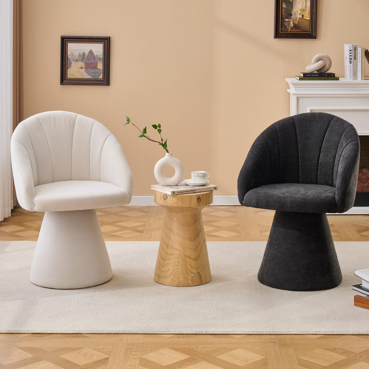 POLSTERSTUHL DE-36252 mit 360°-Drehung Grau - Grau, Holzwerkstoff (56/80/57cm) - ComfortXL