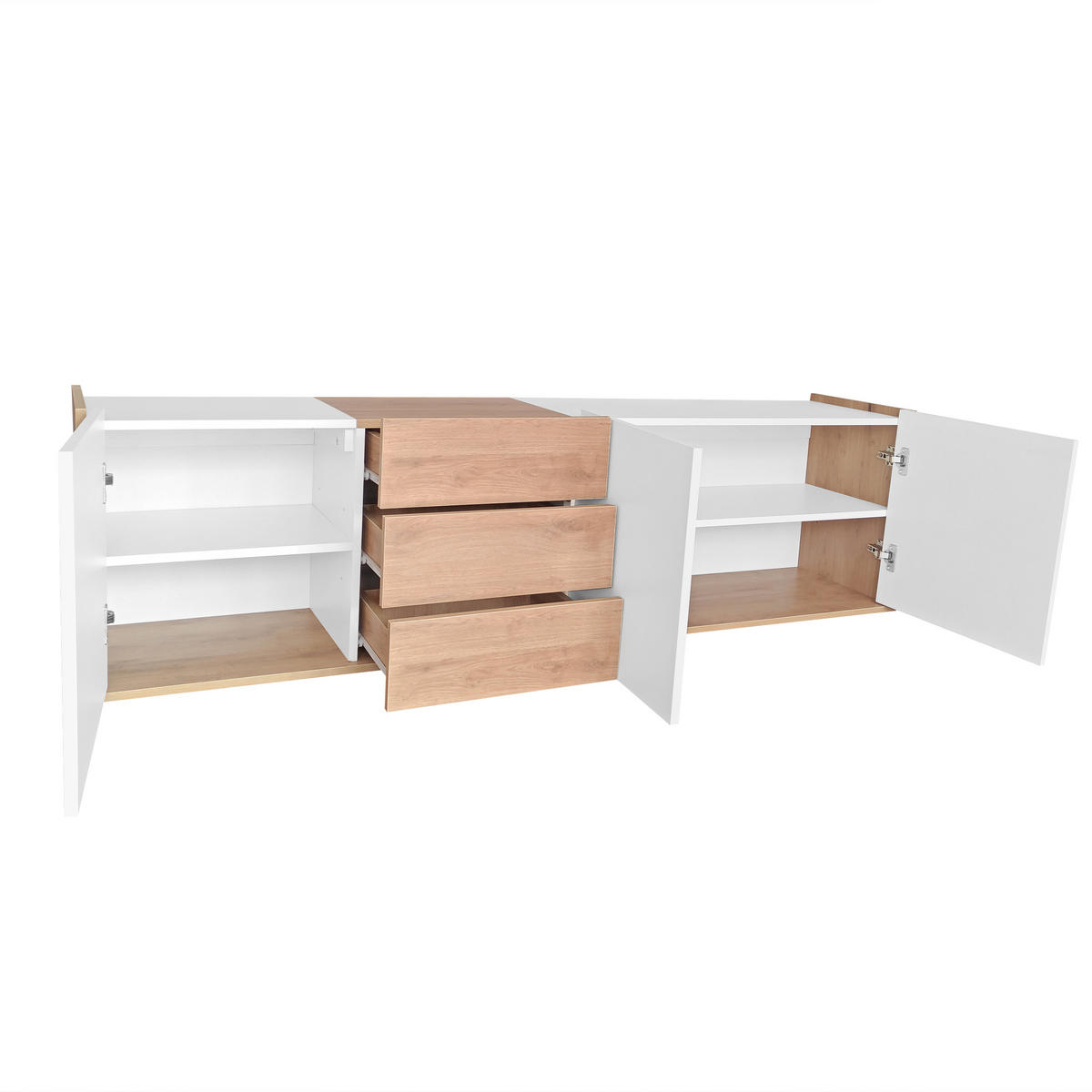 TV-ELEMENT Weiß 171.5/35/47 cm - Weiß, Holz (35/47/171.5cm) - Urban Meuble