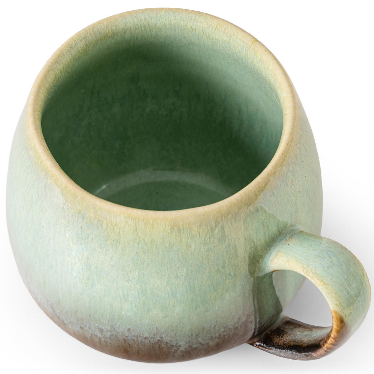 TASSE PRIMA 6-tlg, Salbeigrün - Salbeigrün, Keramik (13/9/10cm) - KONSIMO®