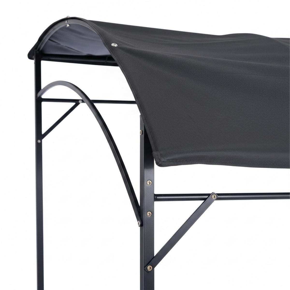 GRILL-PAVILLON - Anthrazit, Textil/Metall (220/220/150cm) - Relaxdays