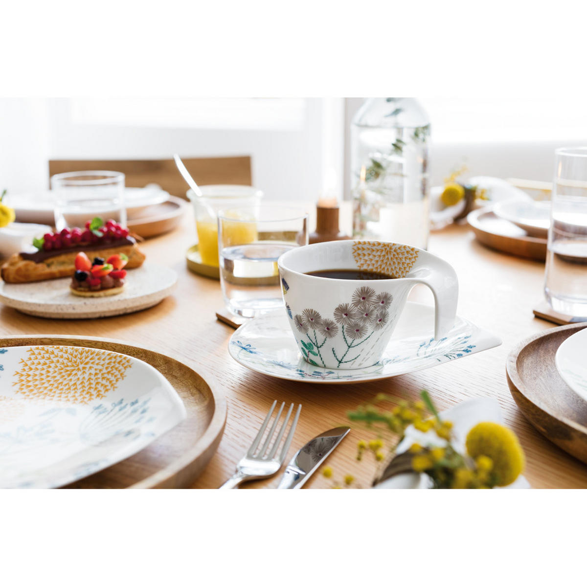 FRÜHSTÜCKSUNTERTASSEN Flow weiß 21 x 18 cm 6er Set - Weiß, Keramik (1cm) - Villeroy & Boch