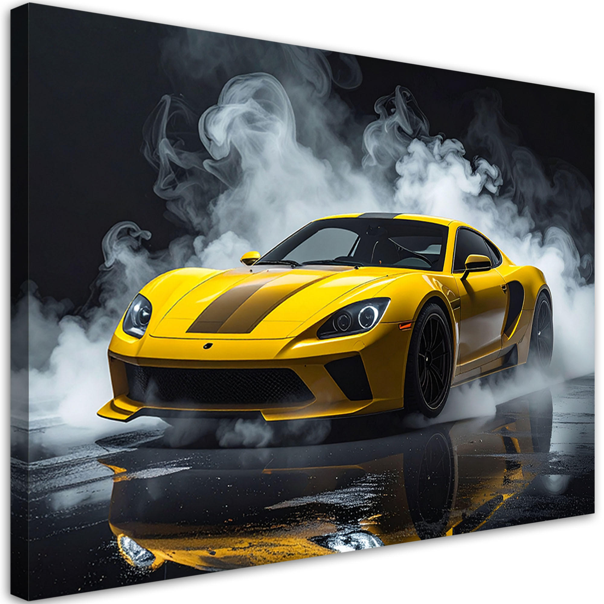 LEINWANDBILD Kraftfahrzeuge 60x40cm - Gelb, Textil (60/40cm) - Feeby