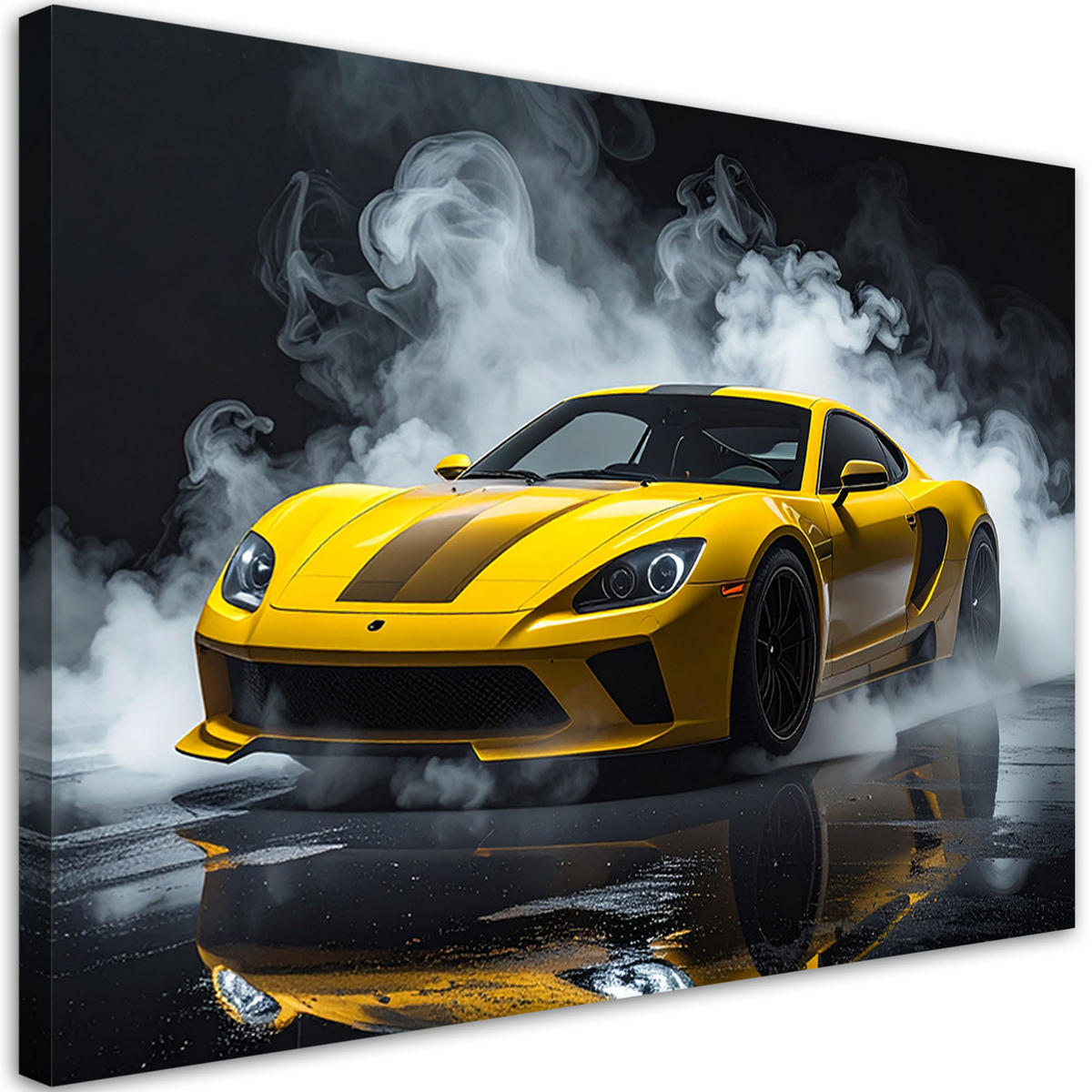 LEINWANDBILD Kraftfahrzeuge 60x40cm - Gelb, Textil (60/40cm) - Feeby