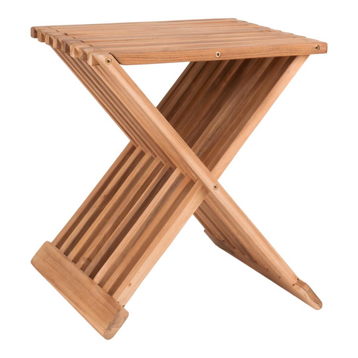 HOCKER Teak - Teakfarben, Holzwerkstoff (40/45/35cm) - ebuy24