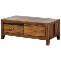COUCHTISCH Sheesham 115x60x45 dunkelbraun lackiert ANCONA #202 - Dunkelbraun, Holz (115/60/45cm) - Massivmoebel24