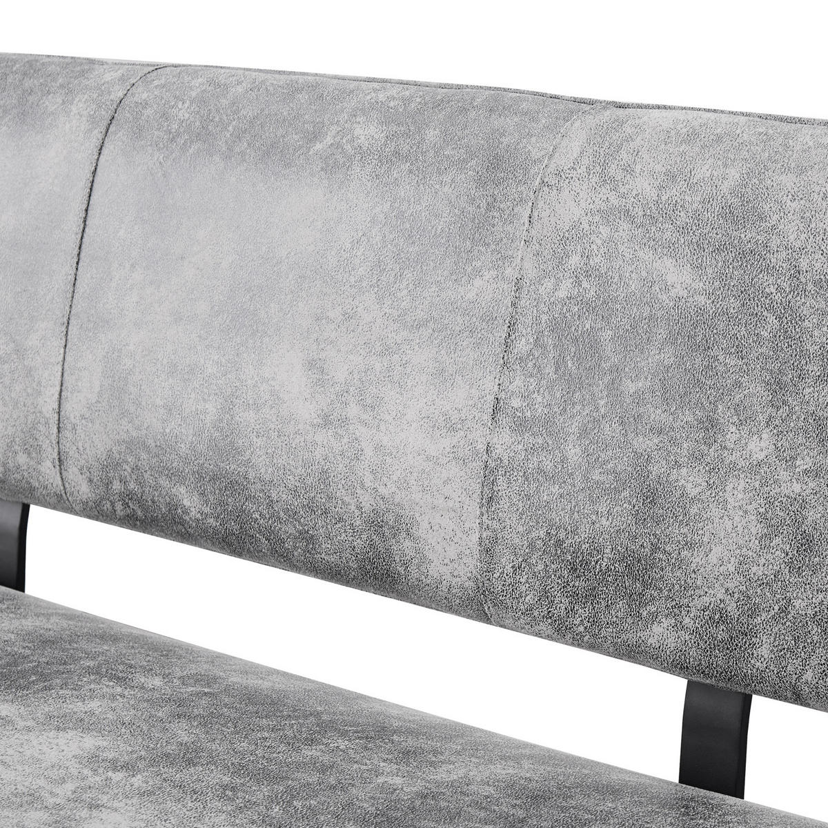 SITZBANK JUNA 160/57/86 cm Grau - Grau, Textil/Metall (160/86/57cm) - B&D Home