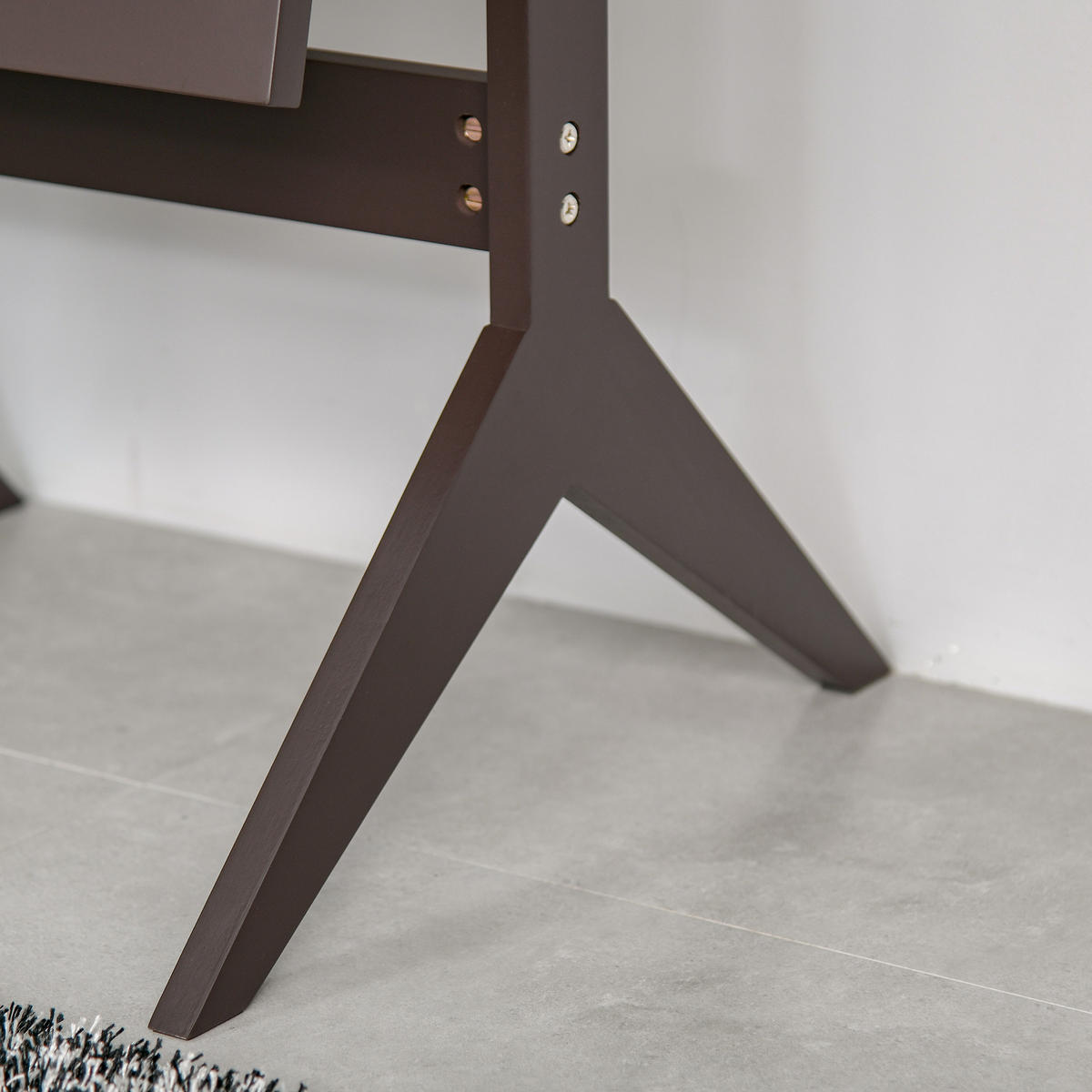 STANDSPIEGEL Erhöhte Füße Ganzkörperspiegel Schminkspiegel Pflegeleicht MDF - Braun, Glas (46/148/47cm) - HOMCOM