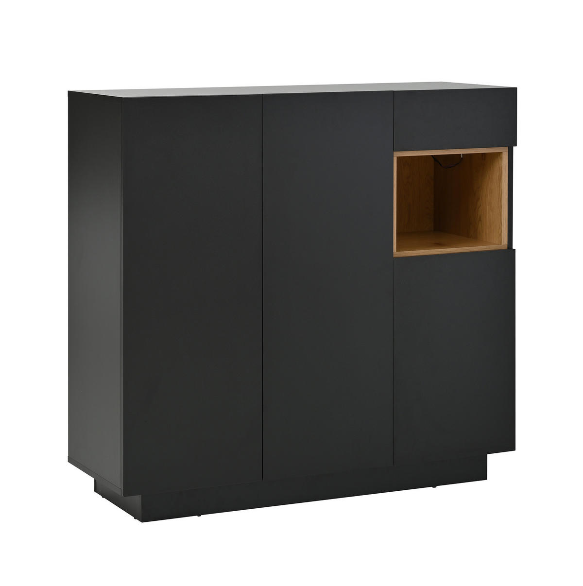SCHUHSCHRANK mit LED-Beleuchtung 105 x 39,5 x 100,5 cm Schwarz/Natur - Schwarz, Holzwerkstoff (38.5/100.5/105cm) - Beauniv