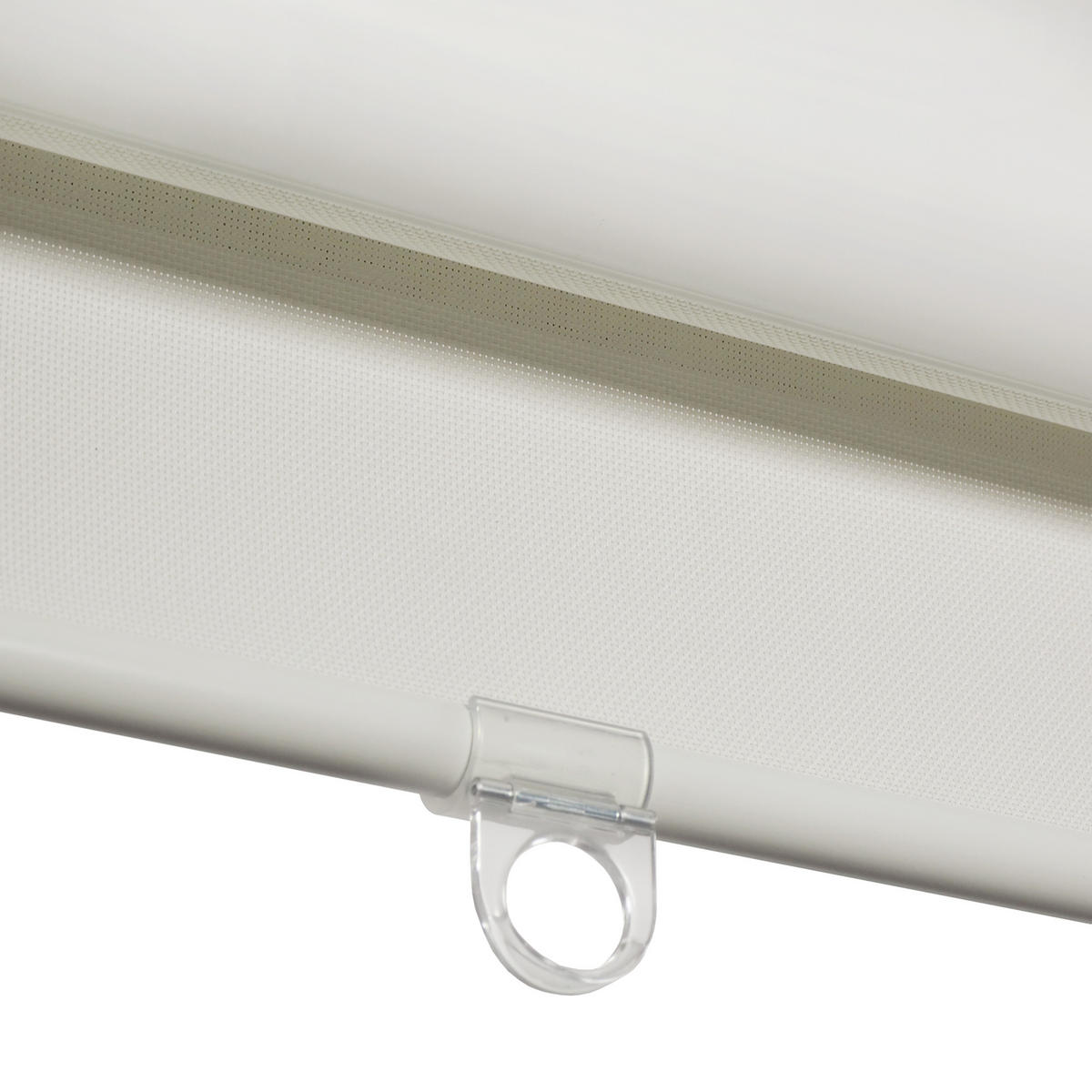 SPRINGSROLLO motorisiert mit Kassette Screen VTX Öffnungsgrad 10% - Weiß, Textil (120/190/190cm) - VIEWTEX