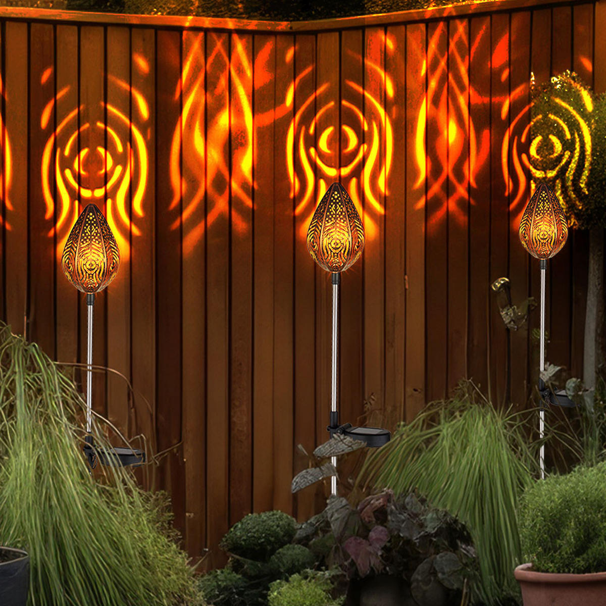 LED AUSSENLEUCHTE Edelstahl Kupfer 2er Set - Kupferfarben, Kunststoff (8/8/85cm) - Globo Lighting