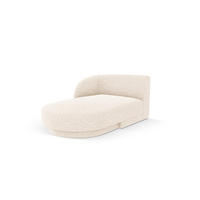 CHAISELONGUE links Miley aus Chenille-Stoff leichtes beige - Creme, Textil (90/70/156cm) - Micadoni