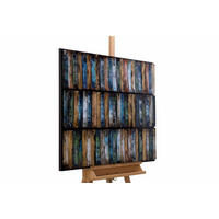 METALLBILD Blau 100/70 cm - Blau, Metall (8.8/70cm) - KUNSTLOFT