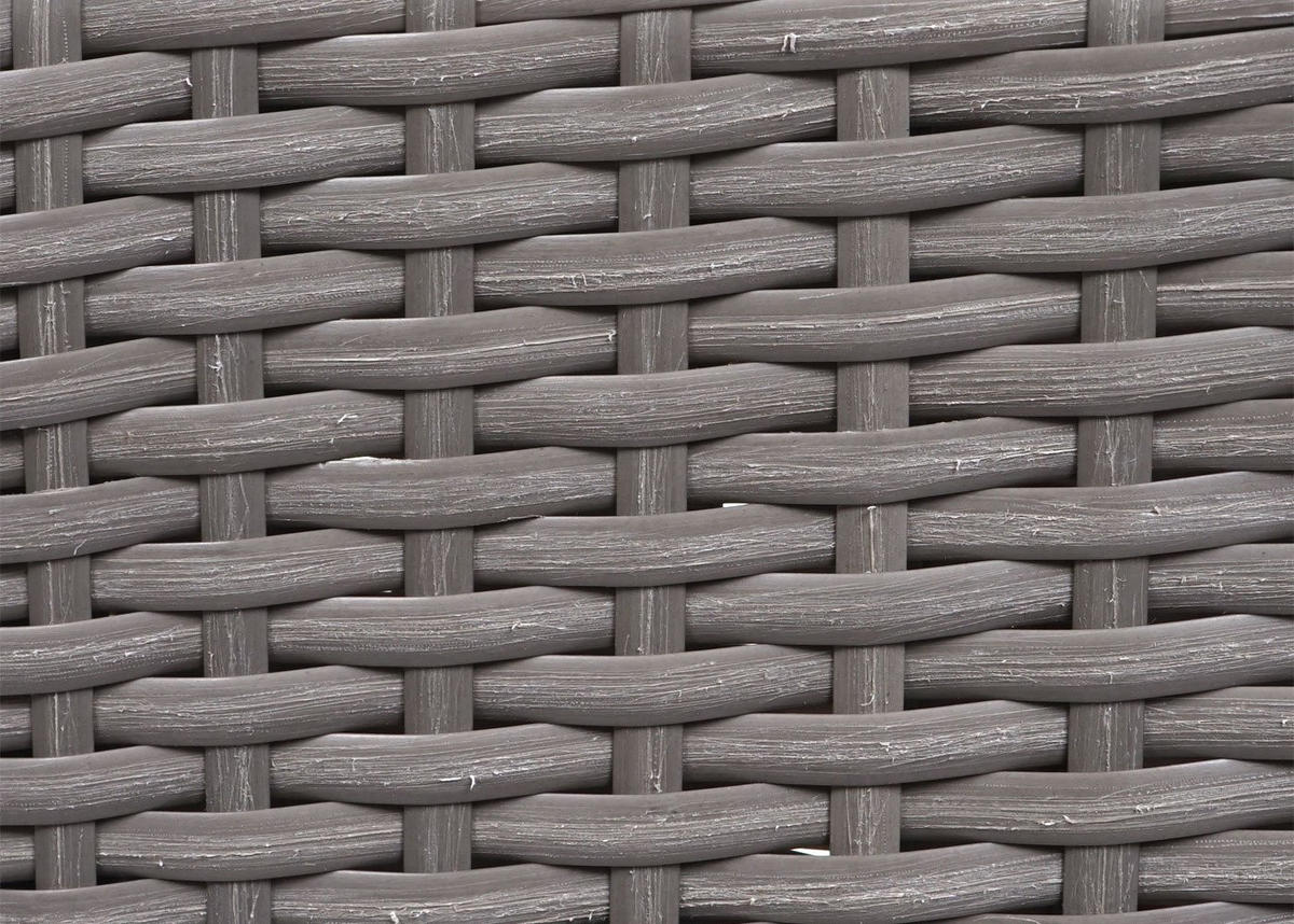 POLY-RATTAN GARNITUR Grau, Cremeweiß 5-teilig-Set - Weiß/Grau, Kunststoff - MCW