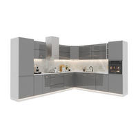 ECKKÜCHE - 340x270 cm Glanzia – KU-S20 – Grau Hochglanz - Grau, Holzwerkstoff (340/212/270cm) - hi-markt