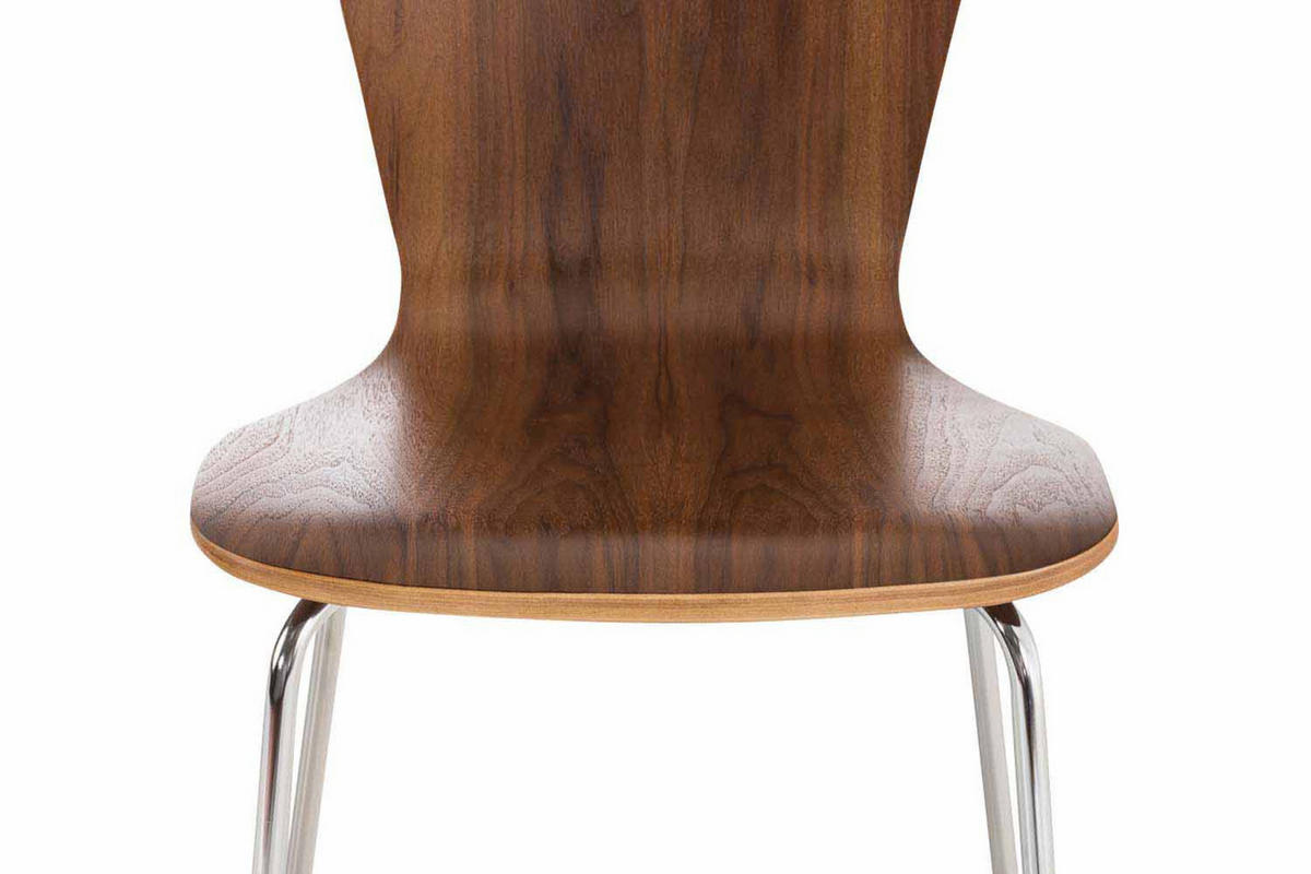 BESUCHERSTUHL Almere - 2er Set walnuss - Braun, Holz (43/84/50cm) - TPFLiving