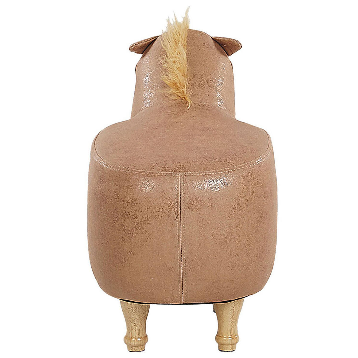 TIERHOCKER Horse 64/33/50 cm - Beige, Kunststoff/Textil (33/50/64cm) - Beliani