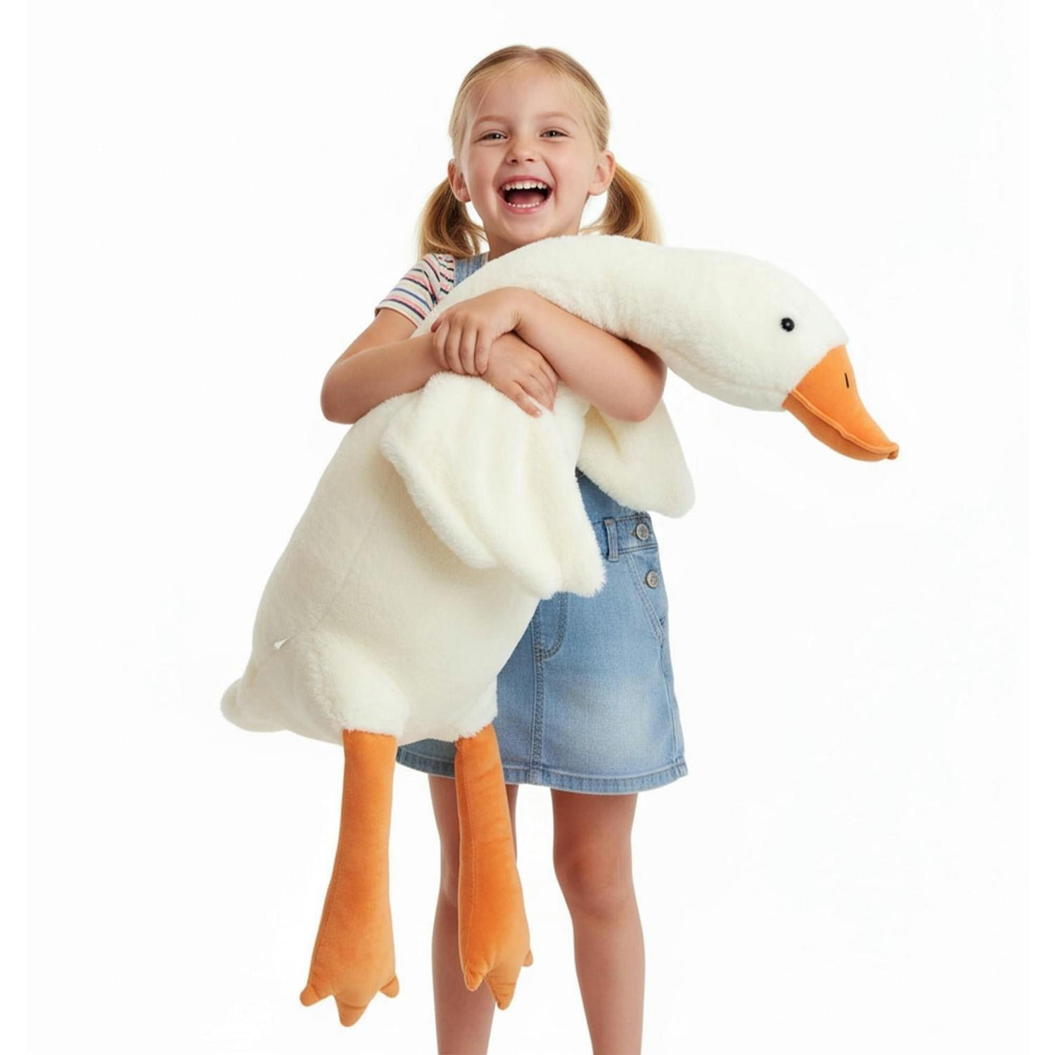 KUSCHELTIER Gans 130 cm - Weiß, Textil (1/130cm)