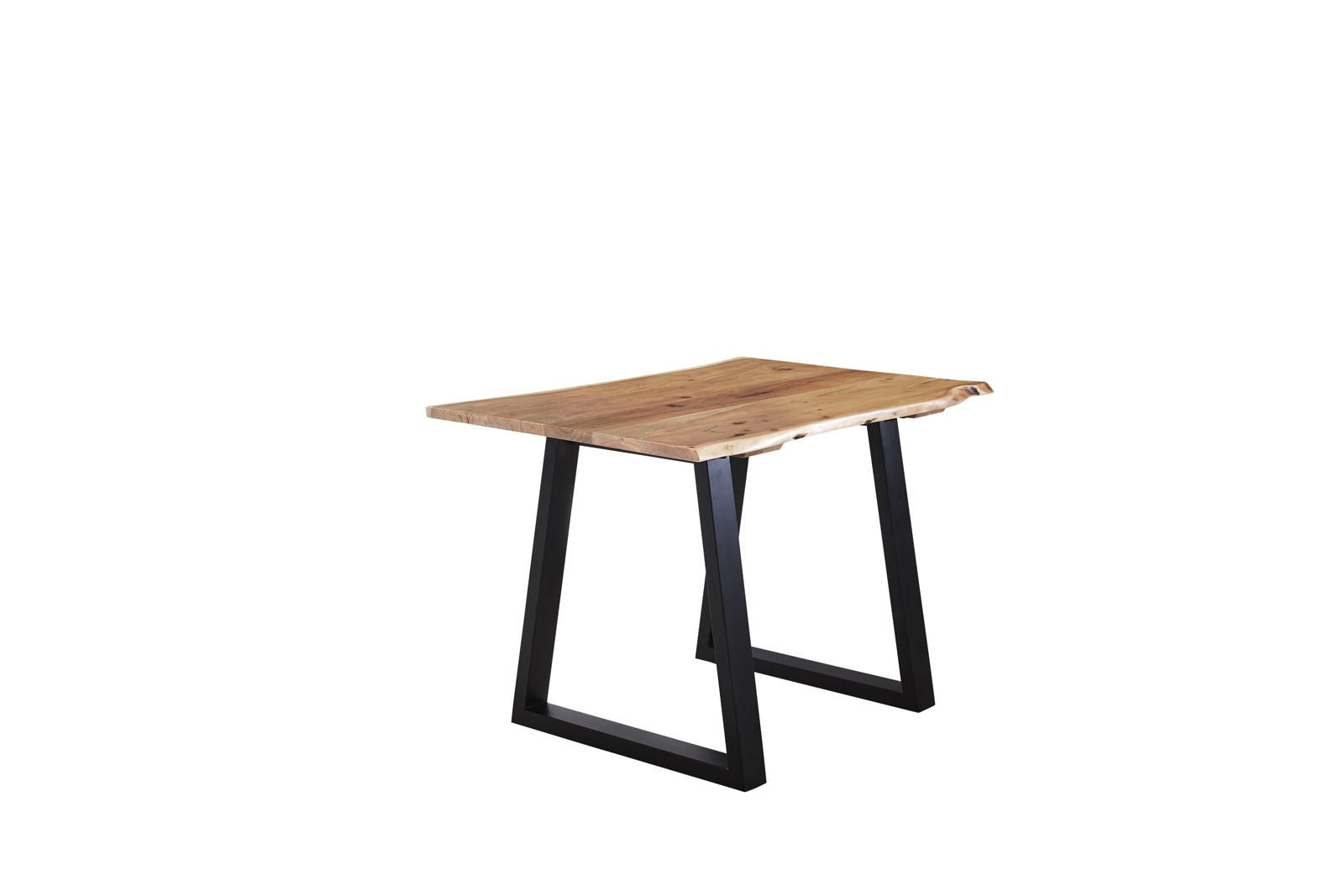 ESSTISCH LUBIN - Beige/Schwarz, Holz/Metall (80/120/77cm) - SAM