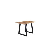 ESSTISCH LUBIN - Beige/Schwarz, Holz/Metall (80/120/77cm) - SAM