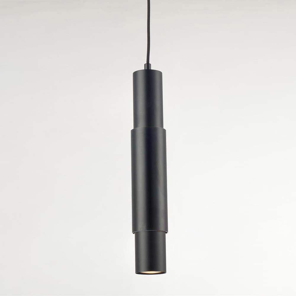 s.luce Hängelampe Schwarz, Schwarz Hochglanz 5.8x40x5.8 cm