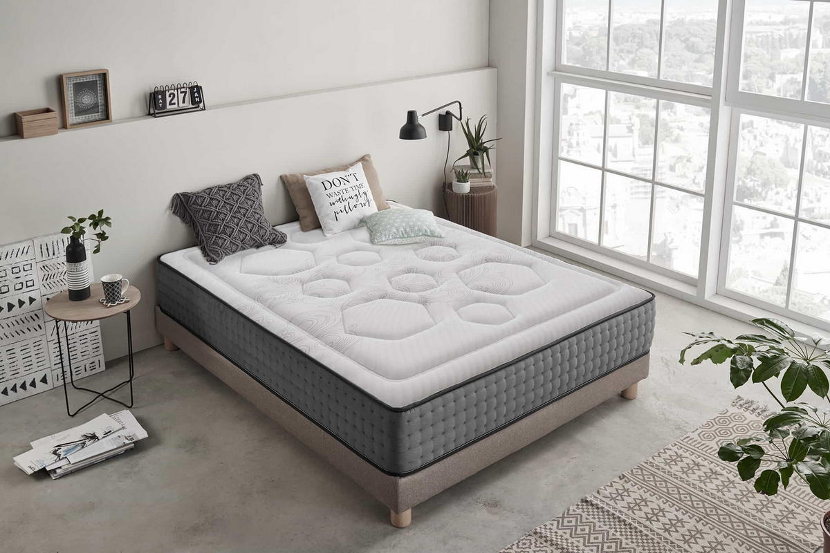 MATRATZE Hexacare 28cm 80X190cm - Grau, Textil (80/190cm) - Moonia