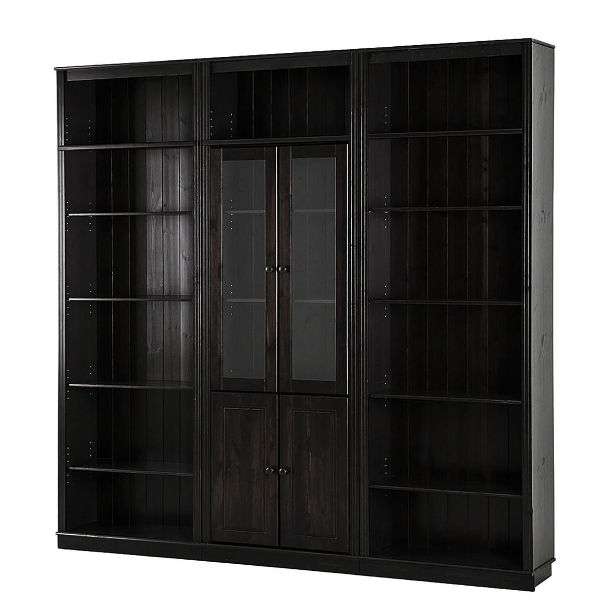 BÜCHERWAND - Kiefer massiv, Typ D - Kieferfarben, Holz (222/223/37cm) - home24