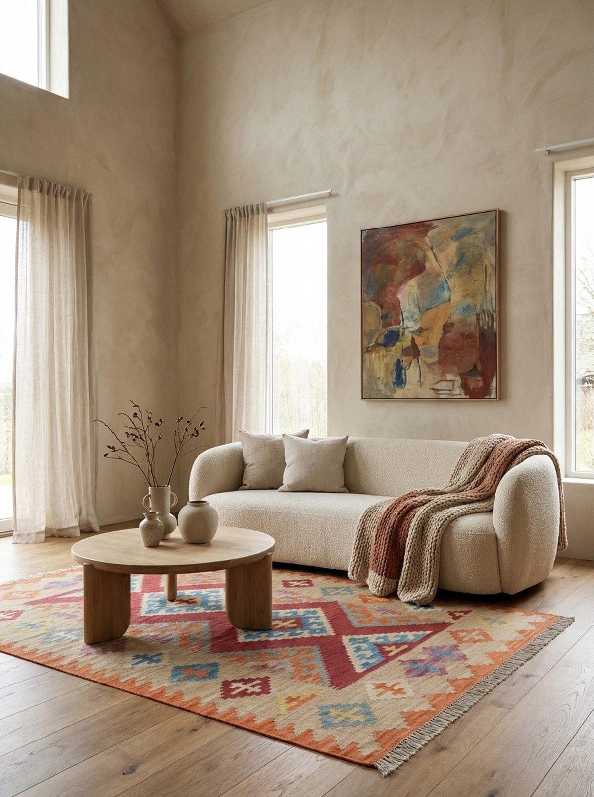 HANDWEBTEPPICH Kelim Gashgai Rot 179/124 cm Schurwolle - Rot, Textil (124/179cm) - Looma