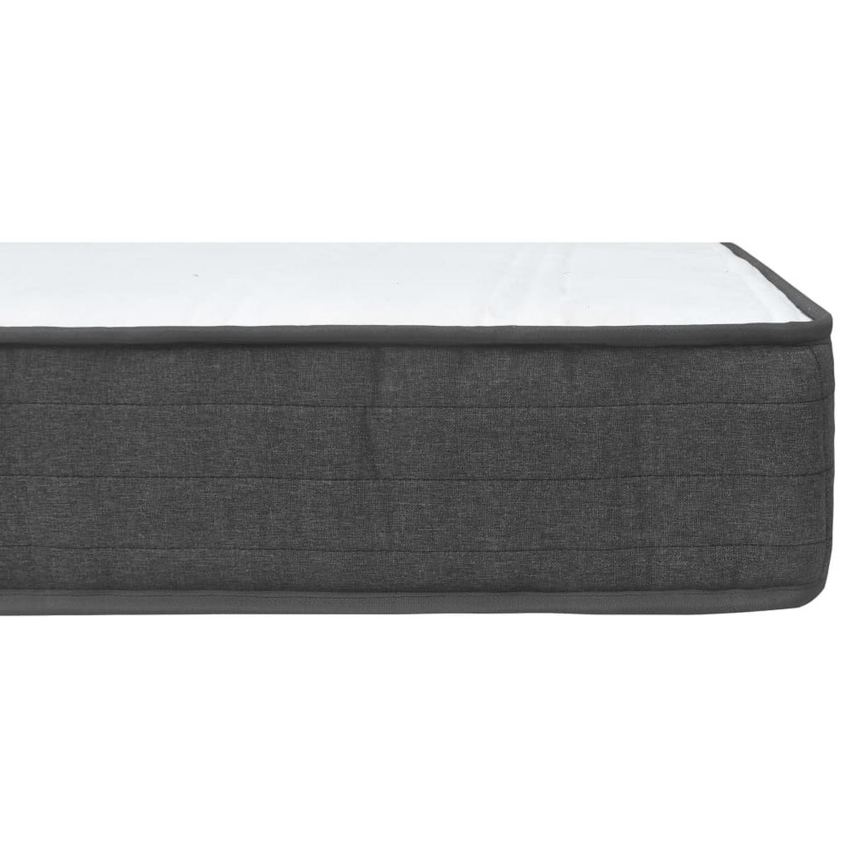 BOXSPRINGBETT DUNKELGRAU STOFF 160X200 CM - Dunkelgrau, Holz/Textil - vidaXL