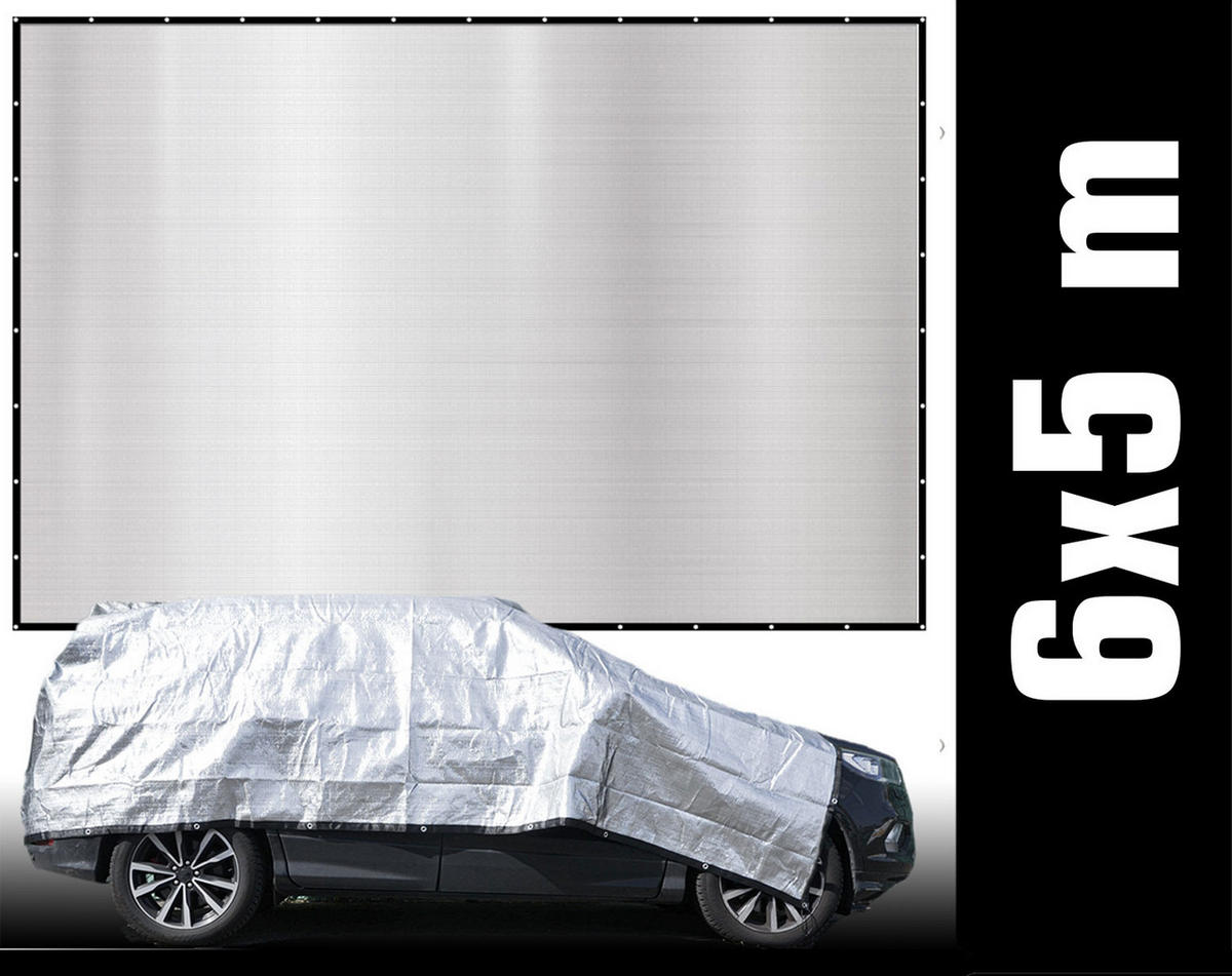 ALUMINIUM-SCHATTENNETZ 5/6 m, Silberfarben - Silberfarben, Metall (500/600cm) - Amanka