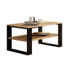 COUCHTISCH Rechteckig Sonoma Eiche - Schwarz 92/45/53 cm - Schwarz/Sonoma Eiche, Holzwerkstoff (53/92/45cm) - designimpex