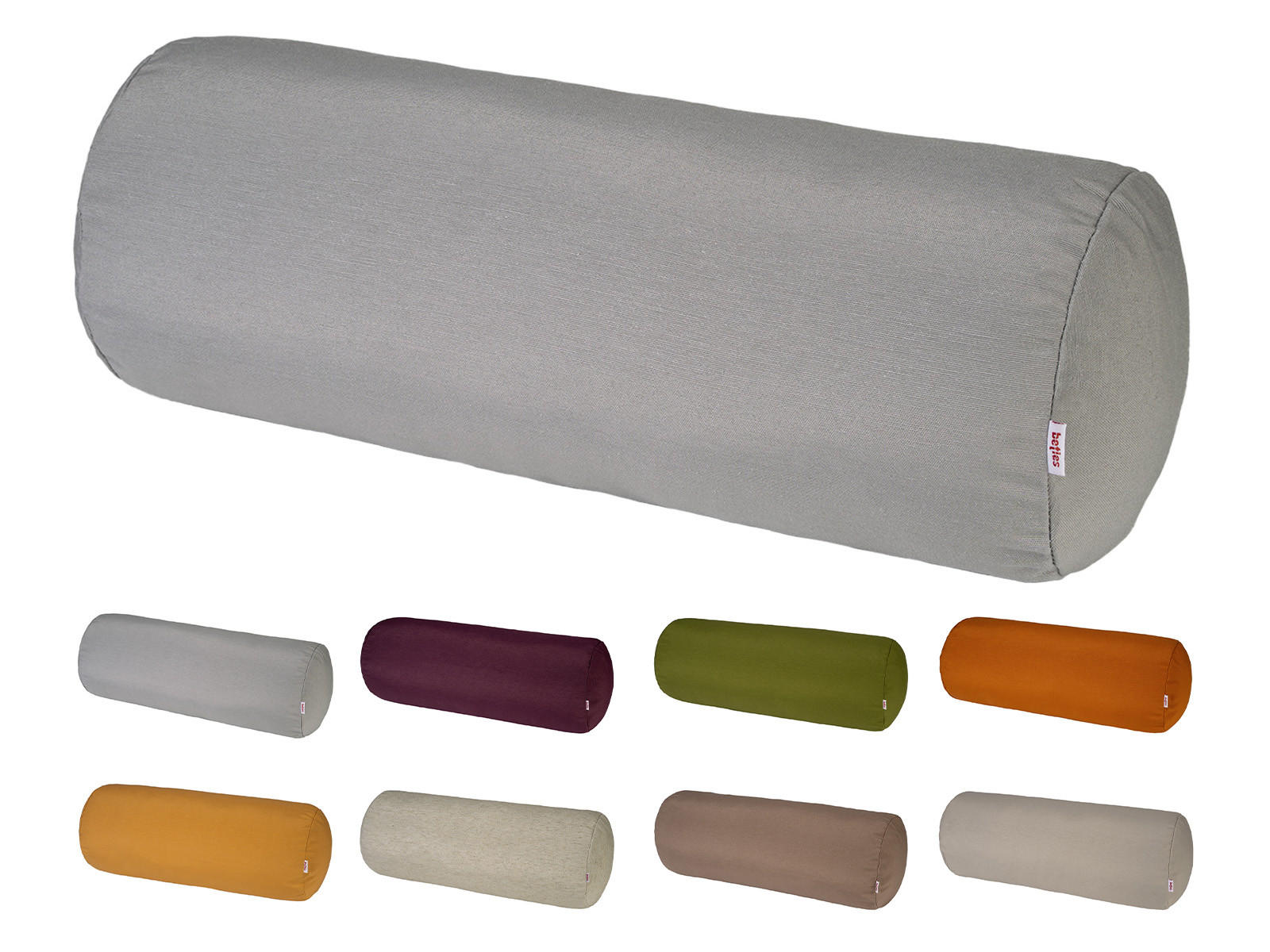XL-NACKENROLLENHÜLLE Wunschton silber 25/70 cm - Grau, Textil (25/70cm) - beties Heimtextil
